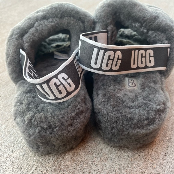 UGG Australia Fluff Yeah Women's Slide Slipper, Size 8 - Charcoal - Picture 4 of 11